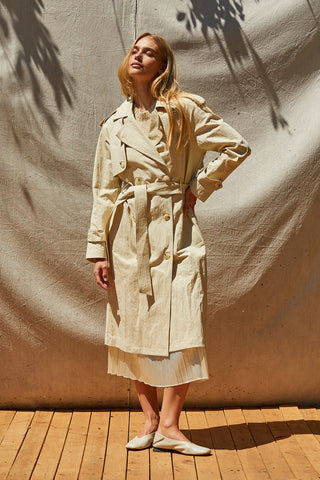 Kaden Crushed Trench Coat