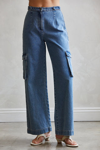 Mallory Denim Cargo Pants