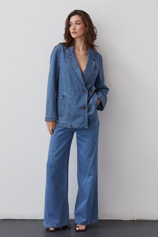 Victoria Wide Leg Denim Pants