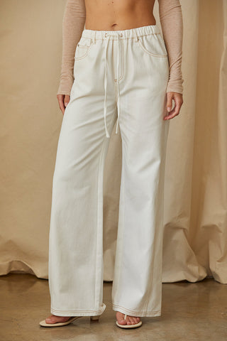 Rena White Denim Pants