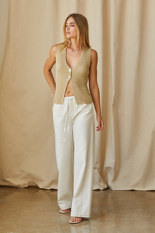 Rena White Denim Pants