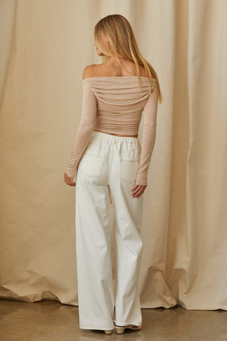 Rena White Denim Pants