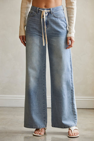 Danica Front Tie Denim Pants