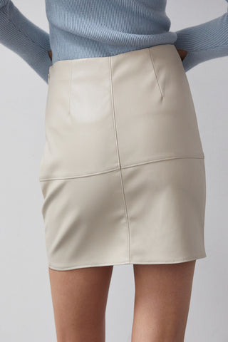 Natalie Vegan Leather Mini Skirt
