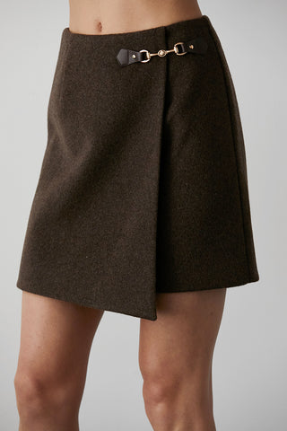 Jamey Wool Blend Mini Skirt