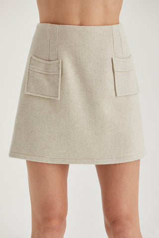 Mallory Wool Blend Mini Skirt