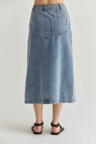 Brielle Denim Midi Skirt