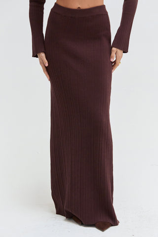 Jessie Ribbed Knit Maxi Skirt