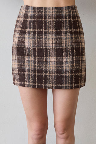 Elise Plaid Mini Skirt