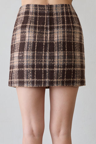 Elise Plaid Mini Skirt
