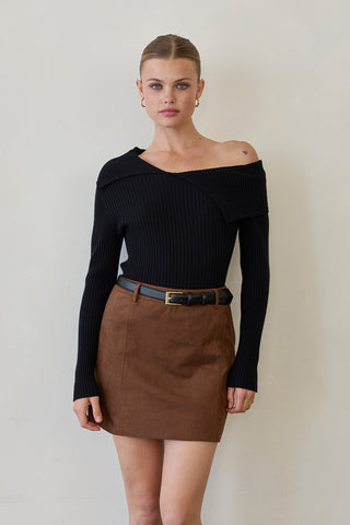 Kaia Suede Mini Skirt