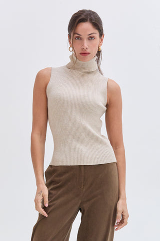 Naomi Turtle Neck Sleeveless Top