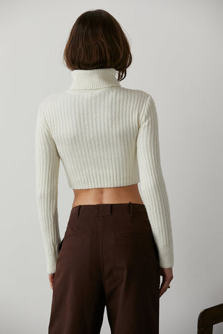 Emery Criss-Cross Crop Sweater