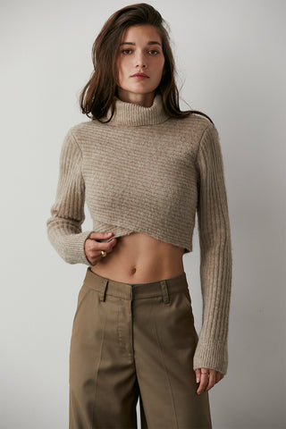 Emery Criss-Cross Crop Sweater