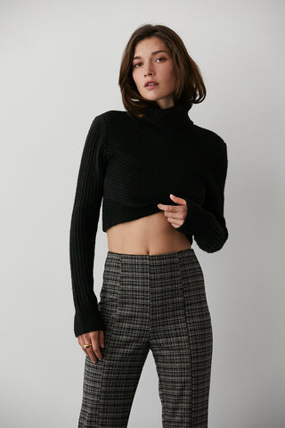 Emery Criss-Cross Crop Sweater