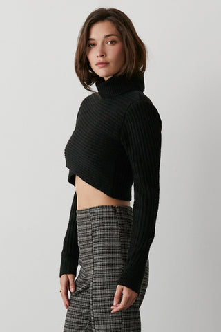 Emery Criss-Cross Crop Sweater