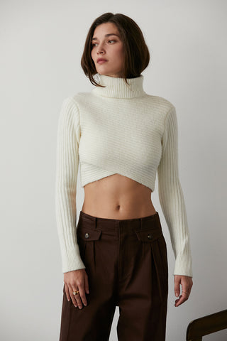 Emery Criss-Cross Crop Sweater