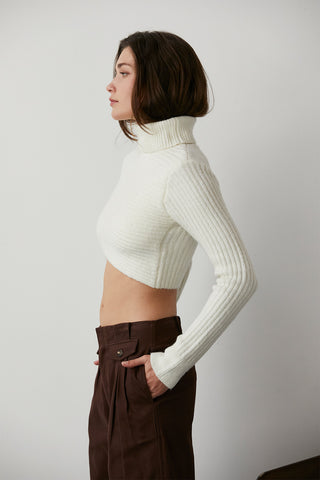 Emery Criss-Cross Crop Sweater