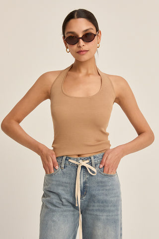 Jazzlyn Halter Knit Top