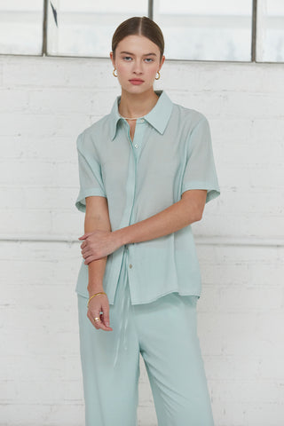 Ember Sheer Button Up Shirt