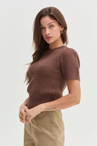 Flynn Netted Sweater Top