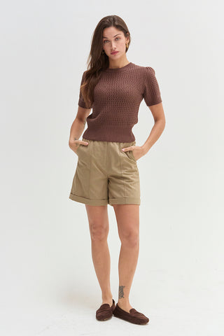 Flynn Netted Sweater Top