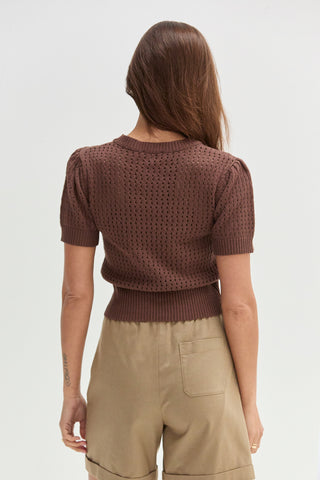 Flynn Netted Sweater Top