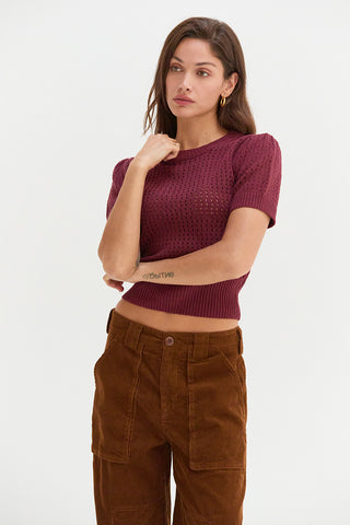 Flynn Netted Sweater Top