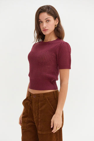 Flynn Netted Sweater Top