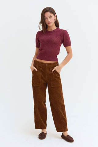 Flynn Netted Sweater Top