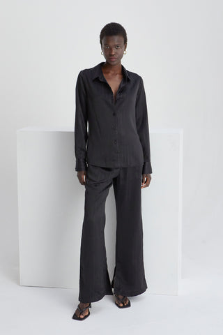 Maurice Satin Pinstripe Shirt