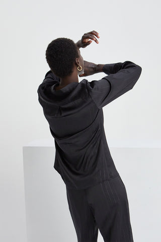 Maurice Satin Pinstripe Shirt