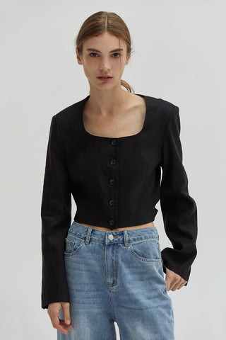 Crezensia Cropped Blazer