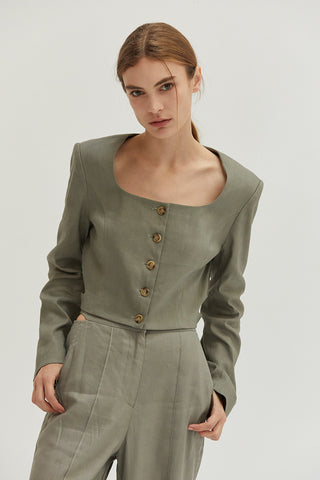 Crezensia Cropped Blazer