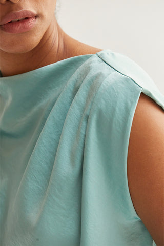 Chlo Cowl Neck Satin Top