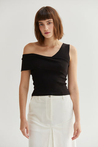 Micah One Shoulder Knit Top