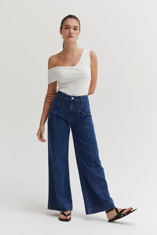 Micah One Shoulder Knit Top