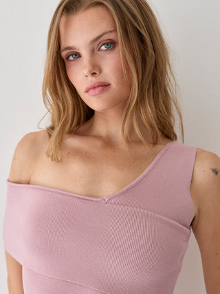 Micah One Shoulder Knit Top