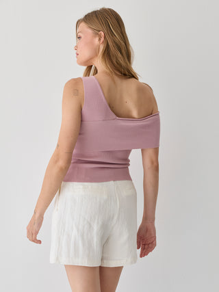 Micah One Shoulder Knit Top