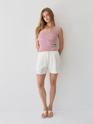 Micah One Shoulder Knit Top