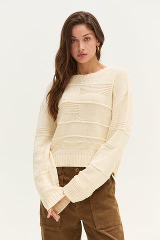 Cassi Textured Striped Sweater