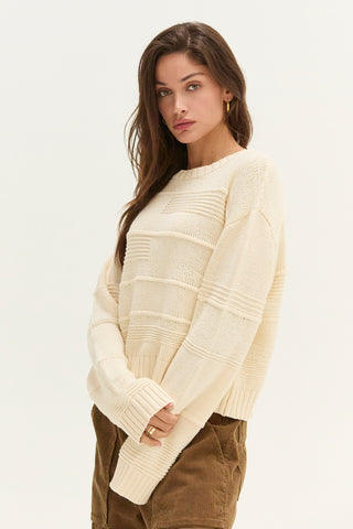 Cassi Textured Striped Sweater