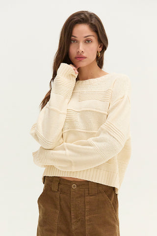 Cassi Textured Striped Sweater
