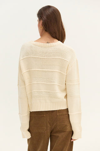 Cassi Textured Striped Sweater