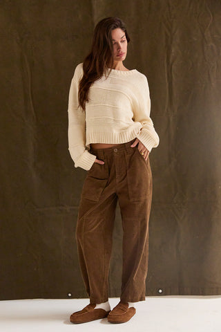 Cassi Textured Striped Sweater