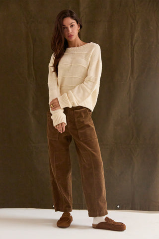 Cassi Textured Striped Sweater