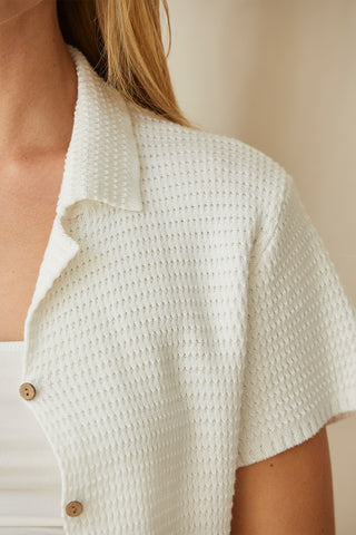 Alex Cotton Waffle Knit Top