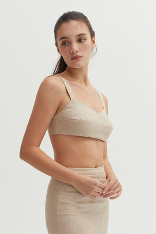 Kendall Linen Bralette