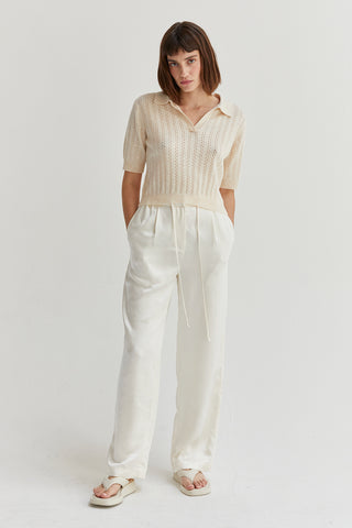 Saman Pointelle Knit Top