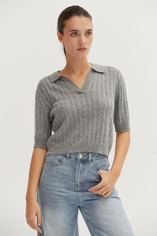 Saman Pointelle Knit Top